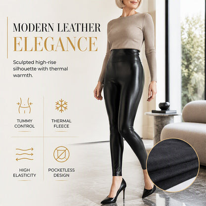 🖤Black Friday Sale:50% OFF🖤 Sleek Look, Flattering Fit | Women's High-Waist PU Leather Leggings