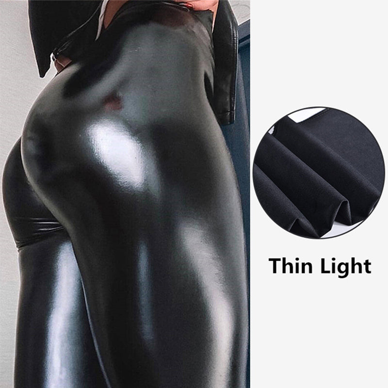 🖤Black Friday Sale:50% OFF🖤 Sleek Look, Flattering Fit | Women's High-Waist PU Leather Leggings