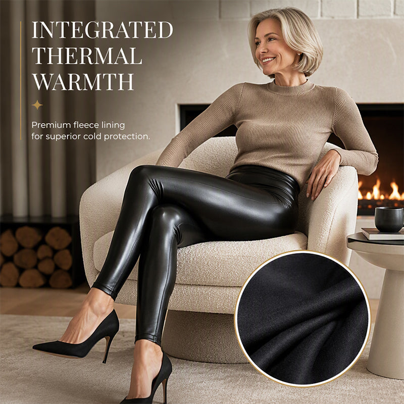 🖤Black Friday Sale:50% OFF🖤 Sleek Look, Flattering Fit | Women's High-Waist PU Leather Leggings