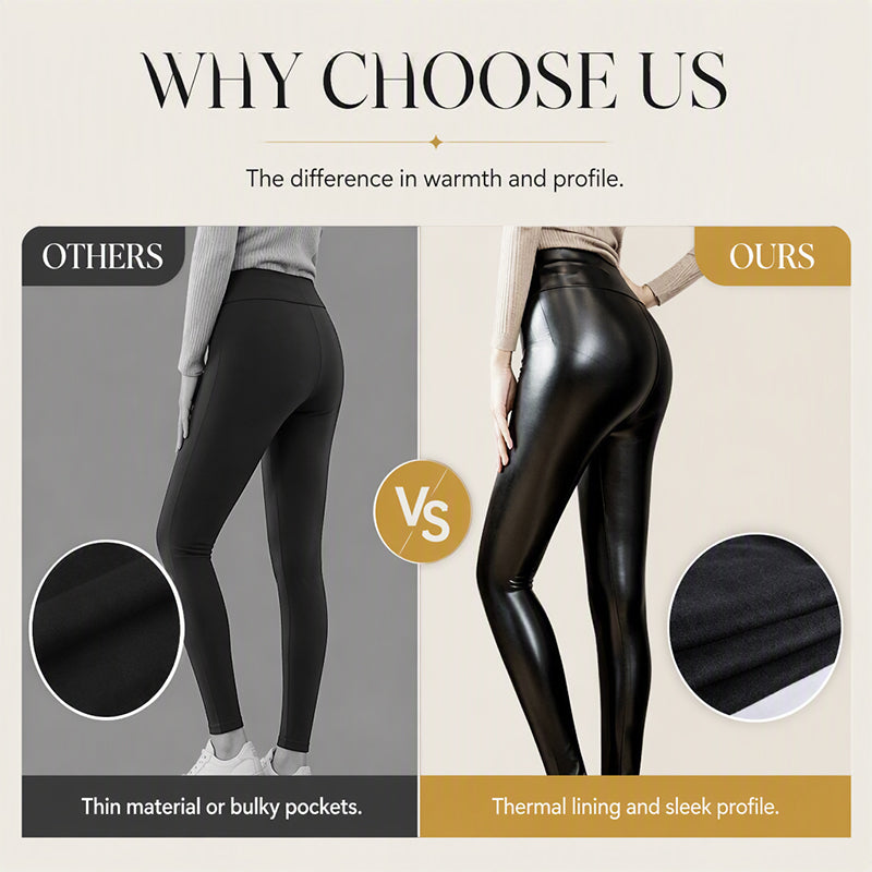 🖤Black Friday Sale:50% OFF🖤 Sleek Look, Flattering Fit | Women's High-Waist PU Leather Leggings