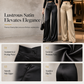 ✨ Asymmetrical Waist, Elegant Drape | Women's Satin Wide-Leg Pants