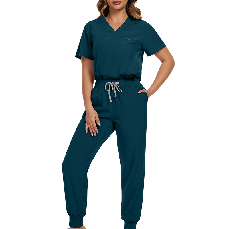 🩺 Breathable Comfort, Easy Movement | Women's Stretch Scrubs 2-Piece Set