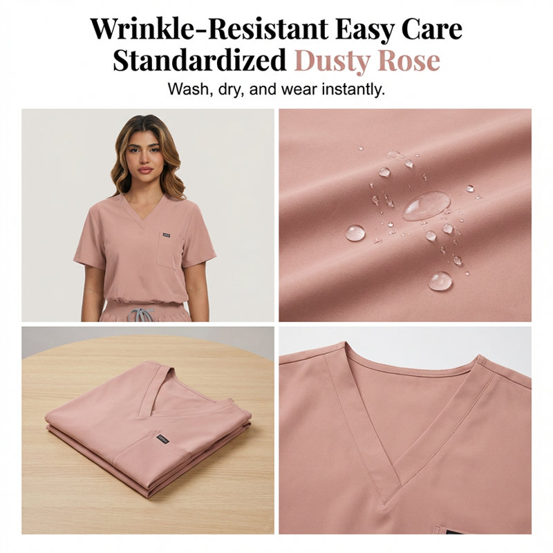 🩺 Breathable Comfort, Easy Movement | Women's Stretch Scrubs 2-Piece Set
