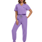 🩺 Breathable Comfort, Easy Movement | Women's Stretch Scrubs 2-Piece Set