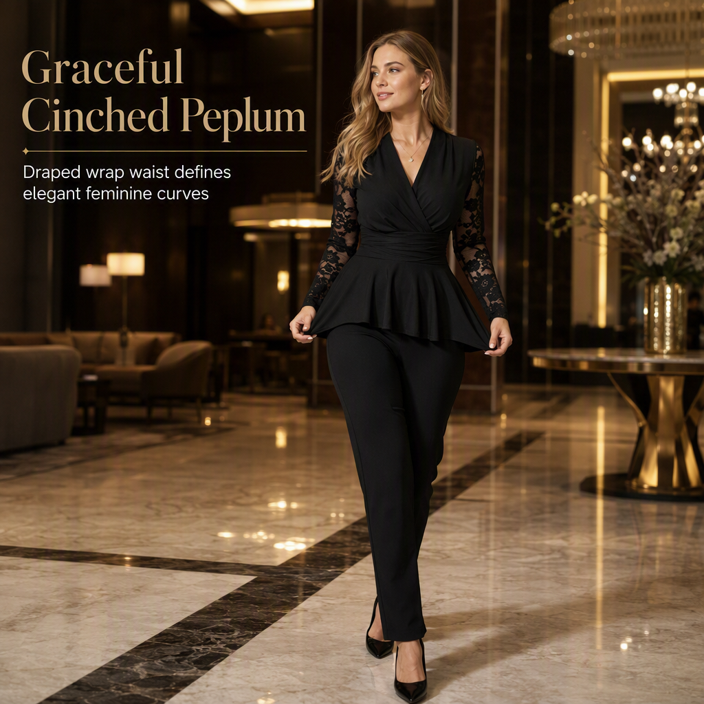🖤Black Friday Sale:50% OFF🖤✨ Women's Chic Two-Piece Pants Set – Elegant Style & Flattering Fit 🤍