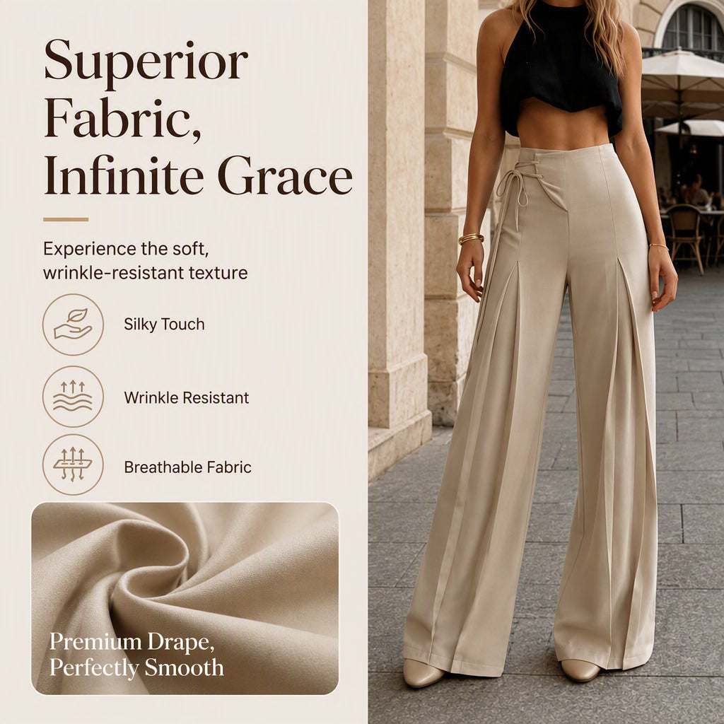 🖤Black Friday Sale:50% OFF🖤🌸Women's Casual High-Waisted Wide-Leg Pants