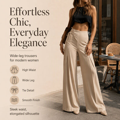 🖤Black Friday Sale:50% OFF🖤🌸Women's Casual High-Waisted Wide-Leg Pants