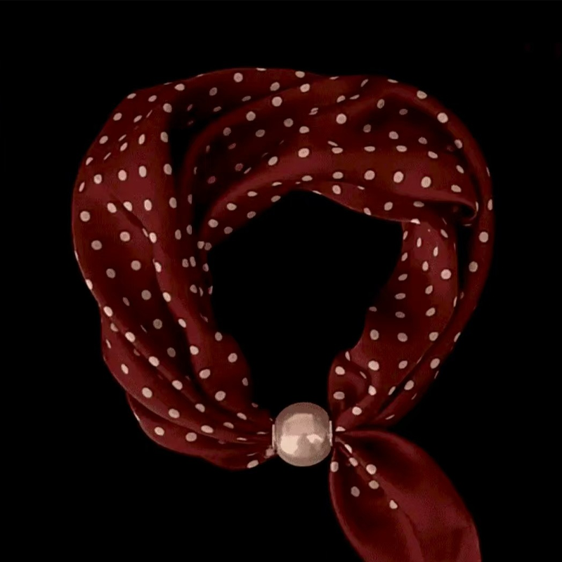 ✨ No-Tie Magnetic Pearl Clasp Scarf – Elegant Style & Effortless Comfort 🤍