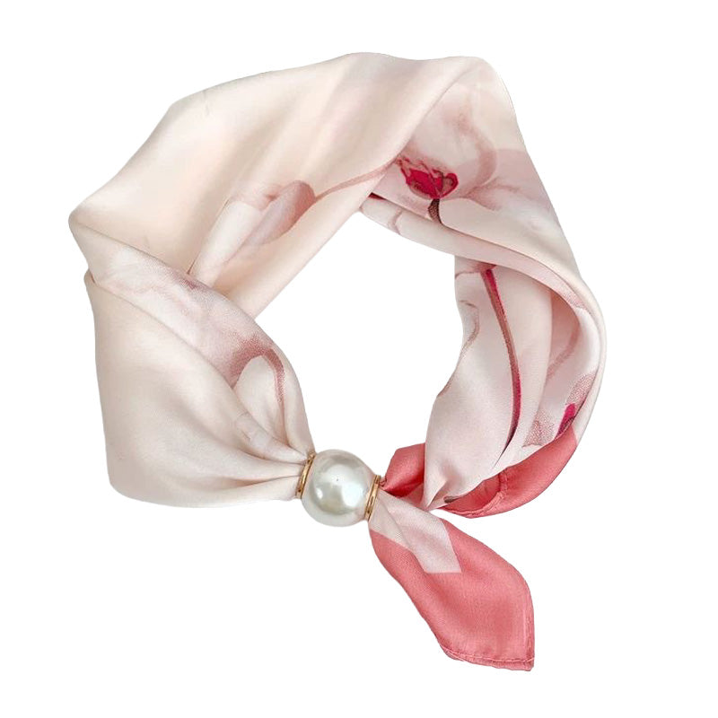 ✨ No-Tie Magnetic Pearl Clasp Scarf – Elegant Style & Effortless Comfort 🤍