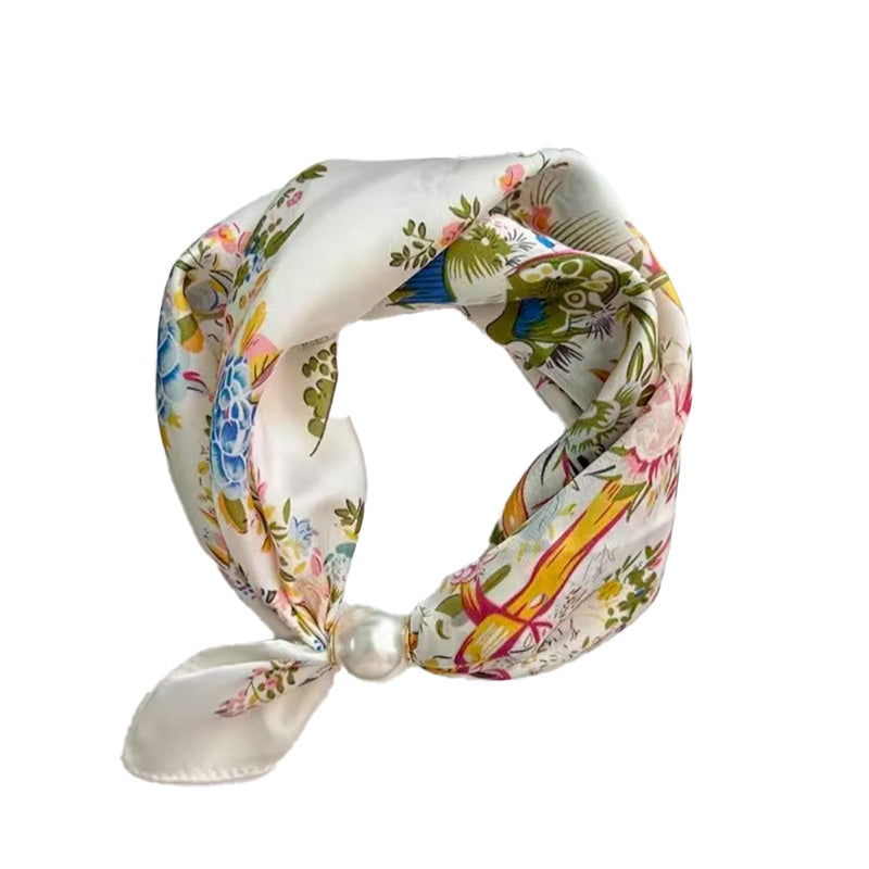 ✨ No-Tie Magnetic Pearl Clasp Scarf – Elegant Style & Effortless Comfort 🤍