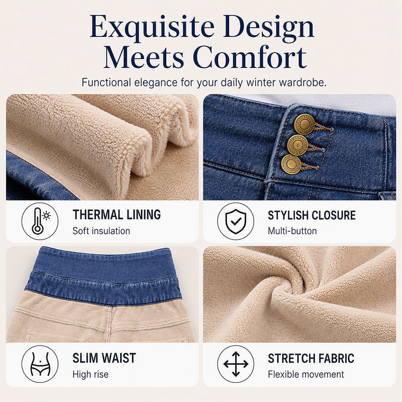 💖Black Friday Mega Deal – 50% off!💖 👖❄️Women's High-Waisted Warm-Lined Skinny Jeans