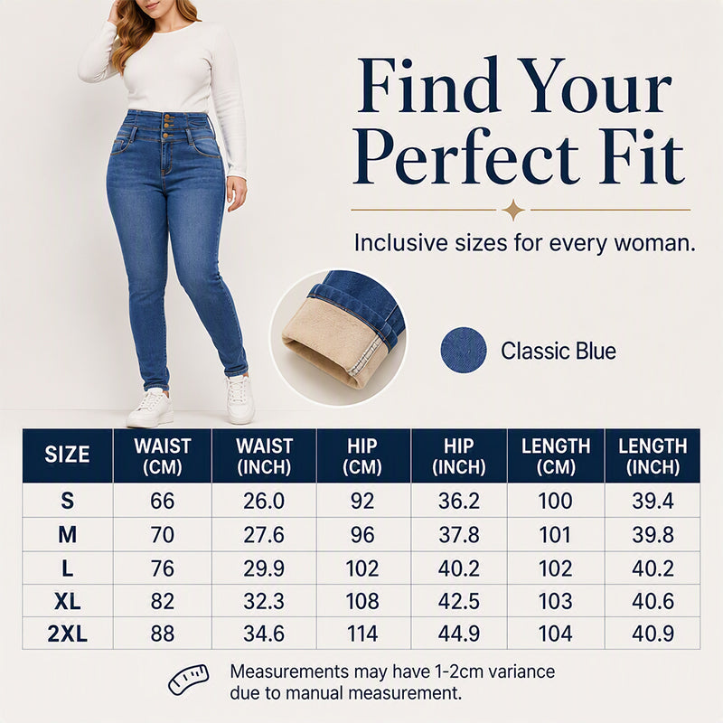 💖Black Friday Mega Deal – 50% off!💖 👖❄️Women's High-Waisted Warm-Lined Skinny Jeans
