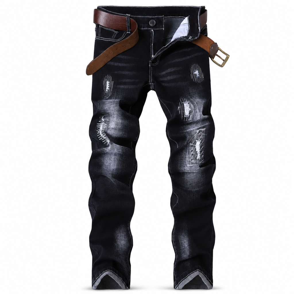 🖤Black Friday Sale:50% OFF🖤👖 Stretch Comfort, Sharp Slim Fit | Men's Ripped Denim Jeans