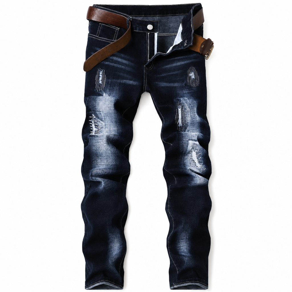 🖤Black Friday Sale:50% OFF🖤👖 Stretch Comfort, Sharp Slim Fit | Men's Ripped Denim Jeans