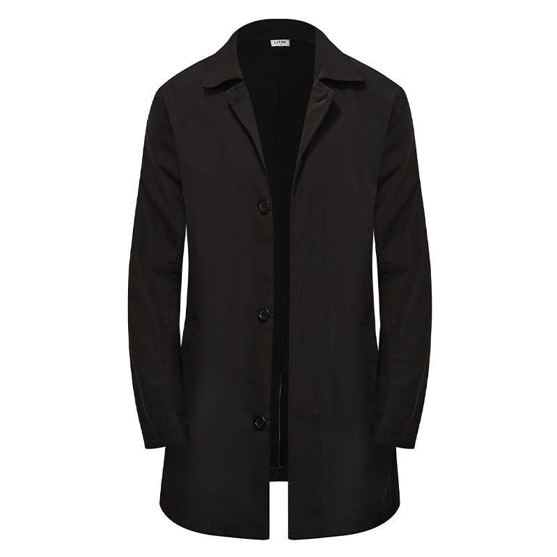 🖤Black Friday Sale:50% OFF🖤 ✨Men's Minimalist Single-Breasted Mid-Length Coat – Clean Lines, Modern Fit, Everyday Elegance