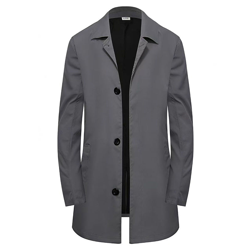 🖤Black Friday Sale:50% OFF🖤 ✨Men's Minimalist Single-Breasted Mid-Length Coat – Clean Lines, Modern Fit, Everyday Elegance
