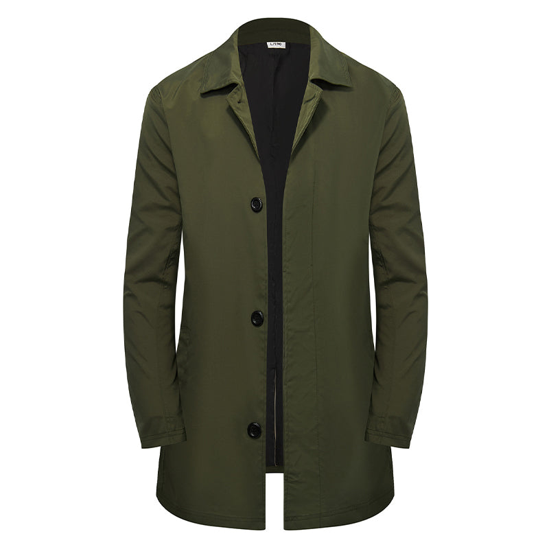 🖤Black Friday Sale:50% OFF🖤 ✨Men's Minimalist Single-Breasted Mid-Length Coat – Clean Lines, Modern Fit, Everyday Elegance
