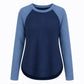 🍁Women's Western Ranch Style Raglan Long Sleeve Knit Top with Textured Waffle Fabric and Curved Hem