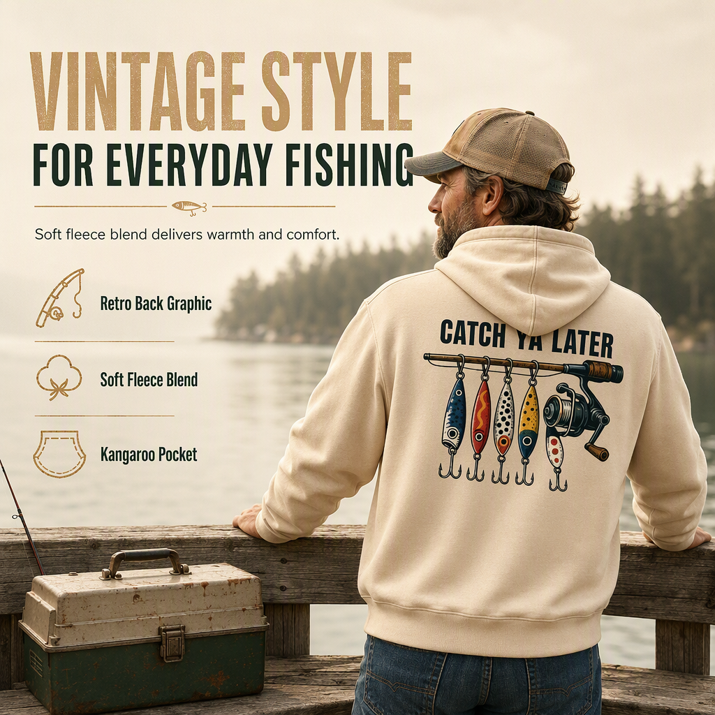 👕✨Elastic Ribbing & Comfortable Fit, Classic Casual — Men’s Vintage Hoodie