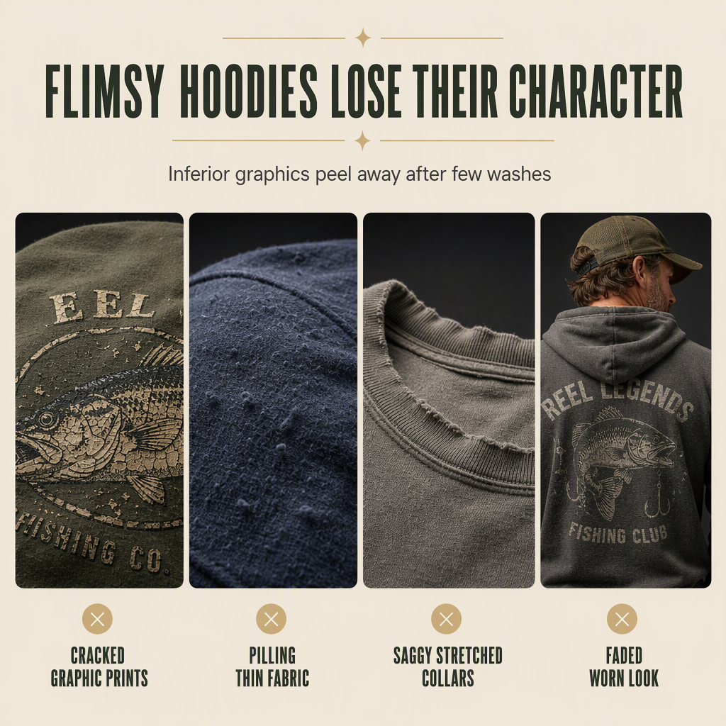 👕✨Elastic Ribbing & Comfortable Fit, Classic Casual — Men’s Vintage Hoodie
