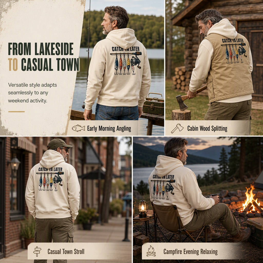 👕✨Elastic Ribbing & Comfortable Fit, Classic Casual — Men’s Vintage Hoodie