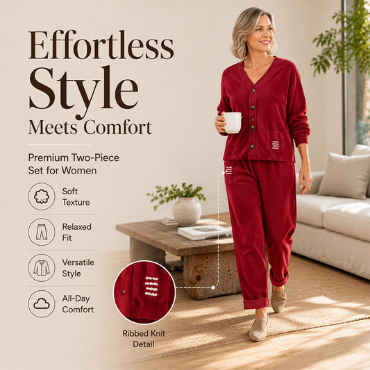 💖Black Friday Mega Deal – 50% off!💖Textured Corduroy, Effortless Matching Style | Women's 2-Piece Set
