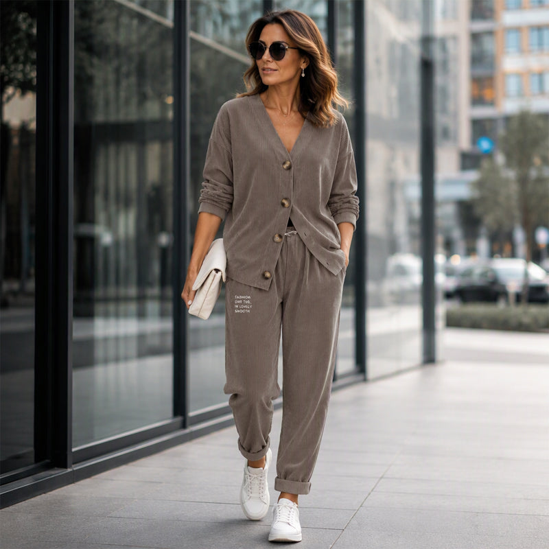 💖Black Friday Mega Deal – 50% off!💖Textured Corduroy, Effortless Matching Style | Women's 2-Piece Set