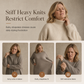 ✨ Feminine Knit Detail 🌸 Women’s Oversized Mock Neck Sweater Dress