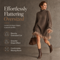 ✨ Feminine Knit Detail 🌸 Women’s Oversized Mock Neck Sweater Dress