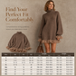 ✨ Feminine Knit Detail 🌸 Women’s Oversized Mock Neck Sweater Dress
