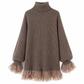 ✨ Feminine Knit Detail 🌸 Women’s Oversized Mock Neck Sweater Dress