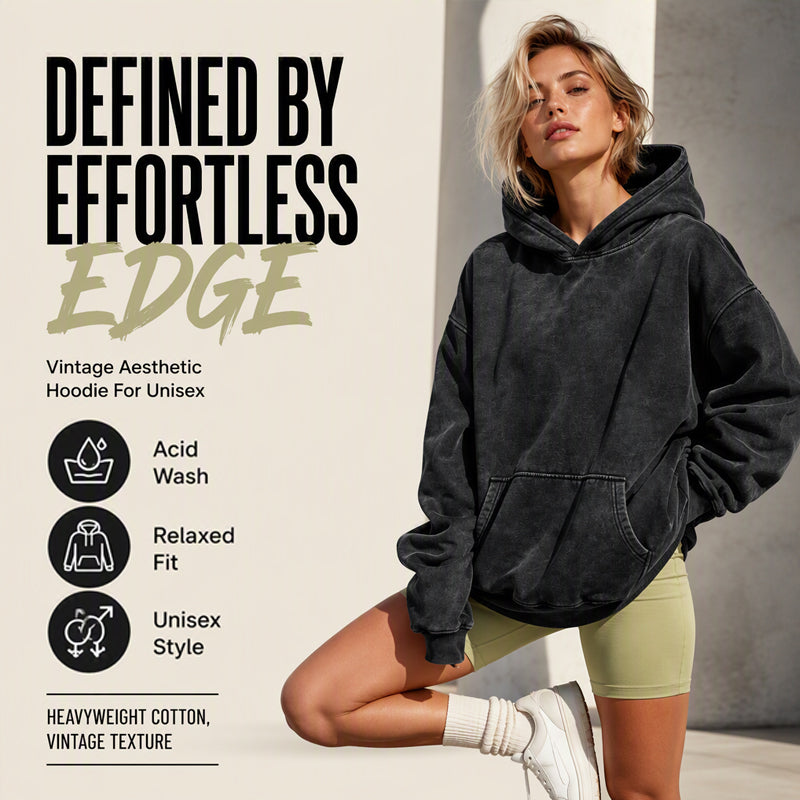 🖤Black Friday Sale:50% OFF🖤⌛Limited-Time Offer-Unisex Casual Oversized Acid Wash Hoodie