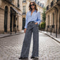🔥HOT SALE 50% OFF👖🎁Women's Trendy Asymmetric Overlap Wide-Leg Jeans