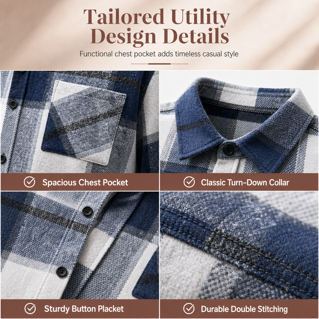 🖤Black Friday Sale:50% OFF🖤 🍁Men's Casual Plaid Flannel Shirt