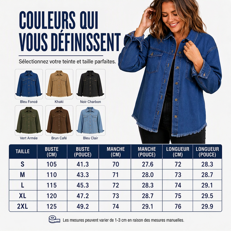 💖Black Friday Mega Deal – 50% off!💖 👚Women's Raw Edge Ripped Denim Jacket – Street Fashion, Multiple Pockets & Easy to Pair ✨