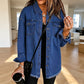 💖Black Friday Mega Deal – 50% off!💖 👚Women's Raw Edge Ripped Denim Jacket – Street Fashion, Multiple Pockets & Easy to Pair ✨