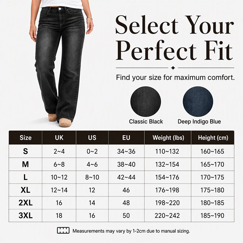 🖤Black Friday Sale:50% OFF🖤🌸💖Women's High-Rise Wide-Leg Stretch Jeans