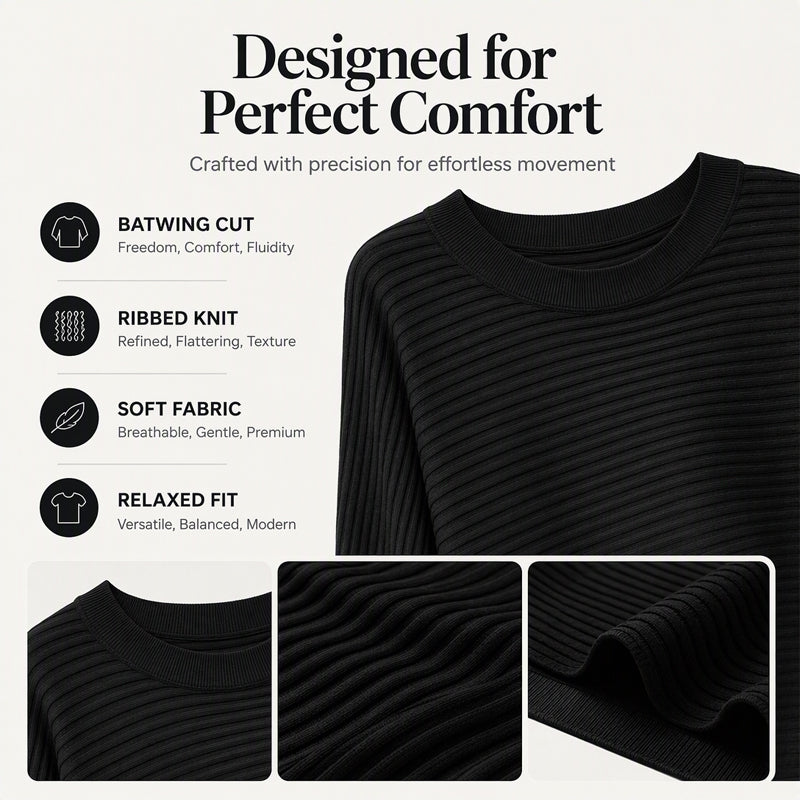 💖Black Friday Mega Deal – 50% off!💖 Women's Oversized Ribbed Knit Sweater