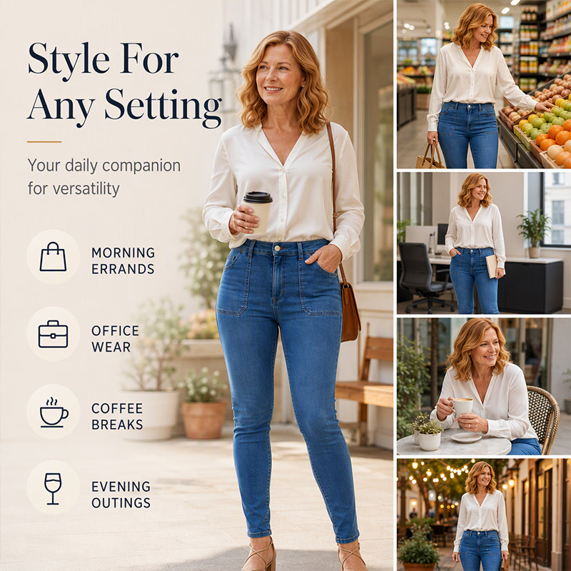 🖤Black Friday Sale:50% OFF🖤 Women's Casual Stretchy High-Waisted Jeans