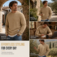 🖤Black Friday Sale:50% OFF🖤 Mens Long Sleeve Jacquard Crew Neck Sweatshirt Loose Fit Thickened Autumn Winter Top Plus Size