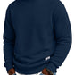 🖤Black Friday Sale:50% OFF🖤 Mens Long Sleeve Jacquard Crew Neck Sweatshirt Loose Fit Thickened Autumn Winter Top Plus Size