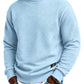 🖤Black Friday Sale:50% OFF🖤 Mens Long Sleeve Jacquard Crew Neck Sweatshirt Loose Fit Thickened Autumn Winter Top Plus Size