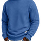 🖤Black Friday Sale:50% OFF🖤 Mens Long Sleeve Jacquard Crew Neck Sweatshirt Loose Fit Thickened Autumn Winter Top Plus Size