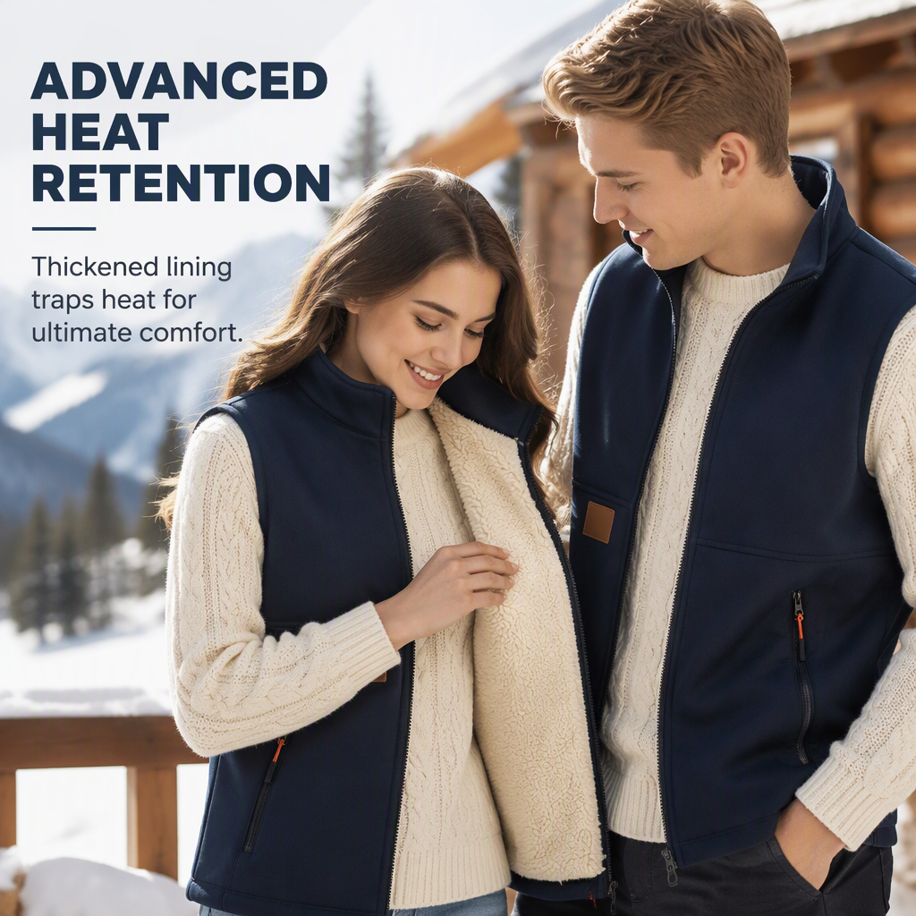 🖤Black Friday Sale:50% OFF🖤❄️Unisex Winter Plush-Lined Warm Vest – Cozy, Lightweight, Perfect for Layering in Cold Weather