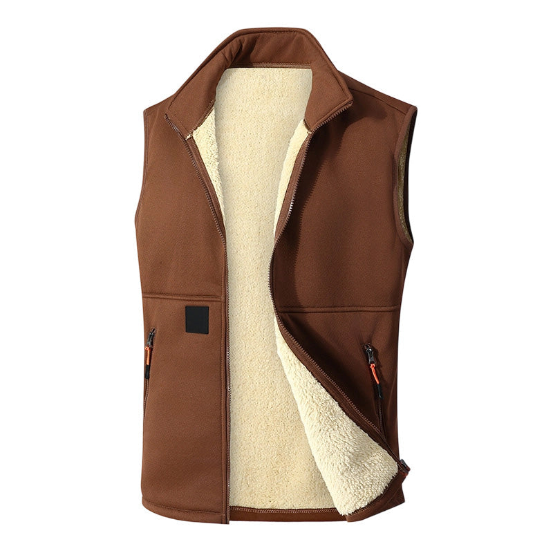 🖤Black Friday Sale:50% OFF🖤❄️Unisex Winter Plush-Lined Warm Vest – Cozy, Lightweight, Perfect for Layering in Cold Weather