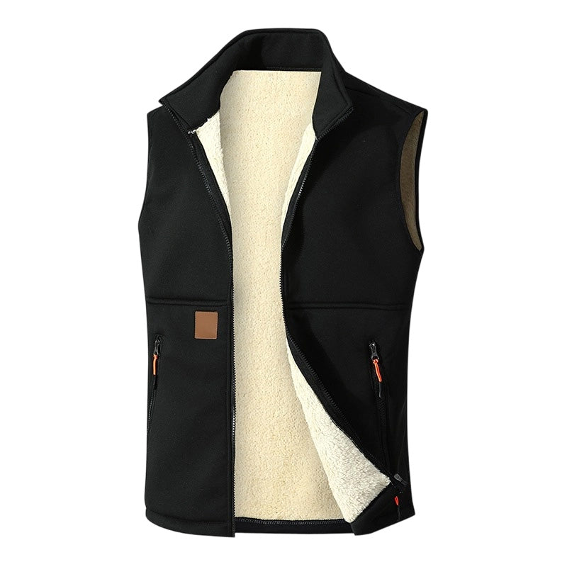 🖤Black Friday Sale:50% OFF🖤❄️Unisex Winter Plush-Lined Warm Vest – Cozy, Lightweight, Perfect for Layering in Cold Weather