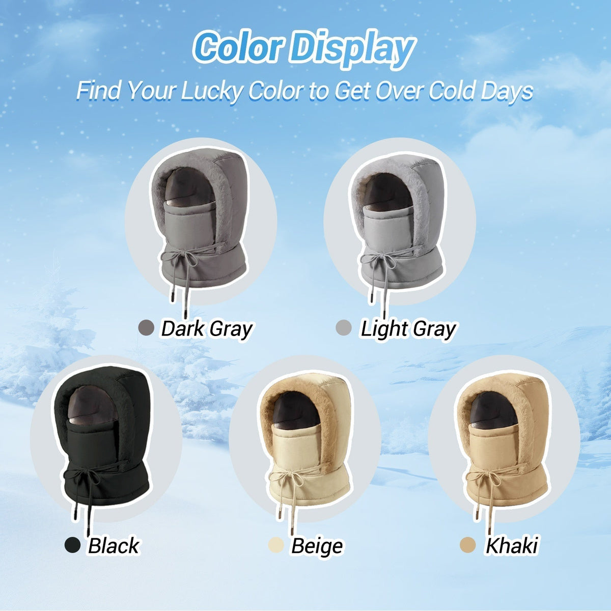 🖤Black Friday Sale:50% OFF🖤❄️Plush-lined Thickened Thermal Hat with Face Mask