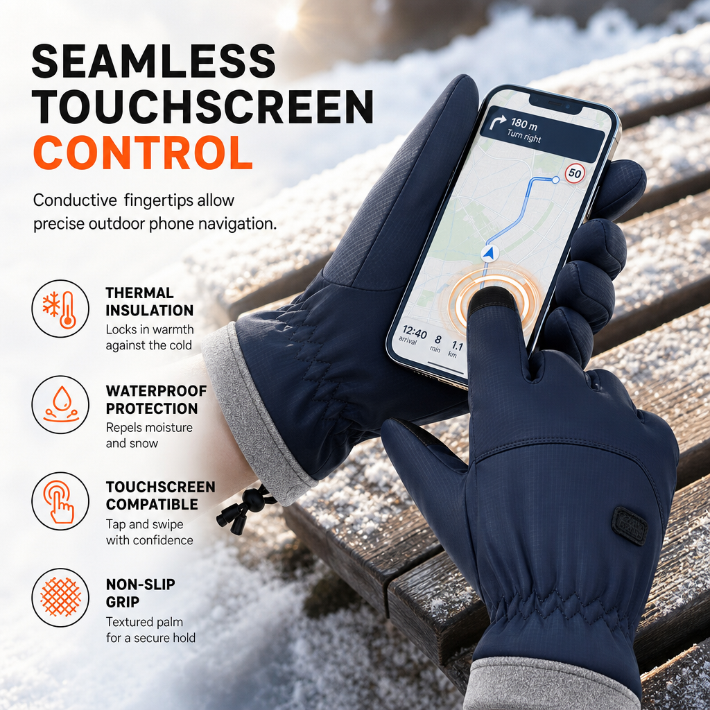 ❄️Winter Thermal Gloves for Men and Women Windproof Cold Resistant Touchscreen Non Slip Gloves for Cycling