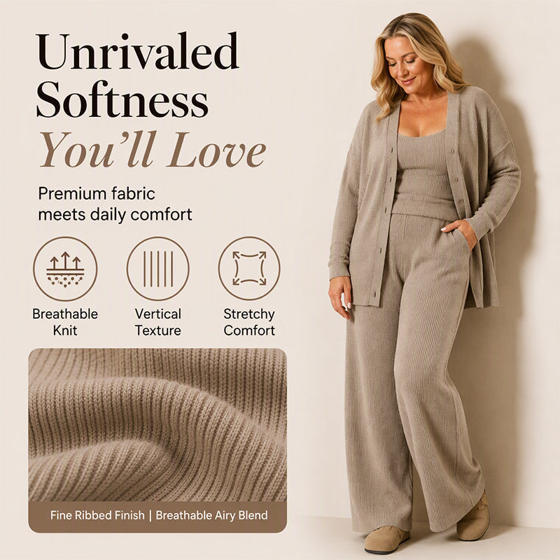 🍂 Women's 3-Piece Knit Set – Multiple Colors, Easy to Style ✨