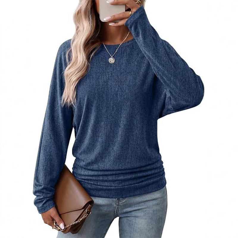 🧶Soft Knit, Multi-Color Versatile🍂 Women's Crewneck Knit Sweater – Stretch & Shape-Retaining, Six Autumn Shades